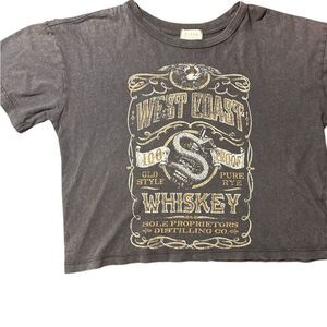 Urban‎ Nation Westcoast Snake Bite Whiskey T-Shirt Distressed Women’s Small